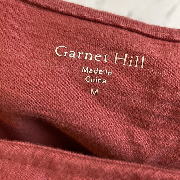 Garnet Hill Women’s Embroidered Boatneck Knit Shift Dress Sz M Granola Bohemian - Picture 13 of 15